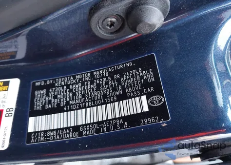 2020 Toyota Avalon Limited from USA, damaged, VIN 4T1DZ1FB8LU041569